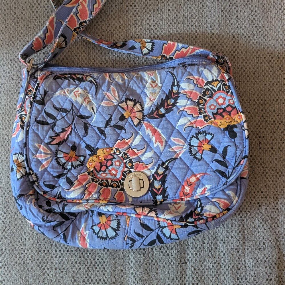 Vera Bradley Saddle Crossbody Bag Mural Garden